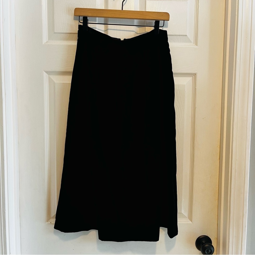 Vintage Dennis Goldsmith Elegant Black Velvet Skirt Size 8